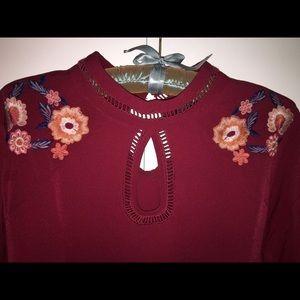 Derek Heart Long Sleeve Blouse
